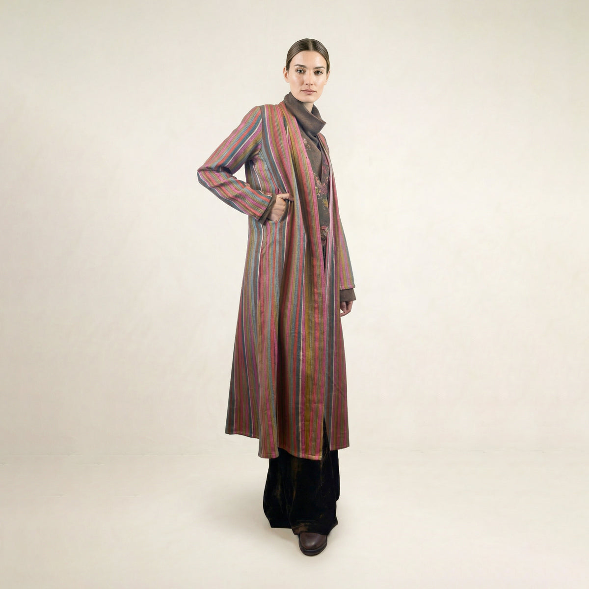 Cumbre Stripes-2 Long Coat