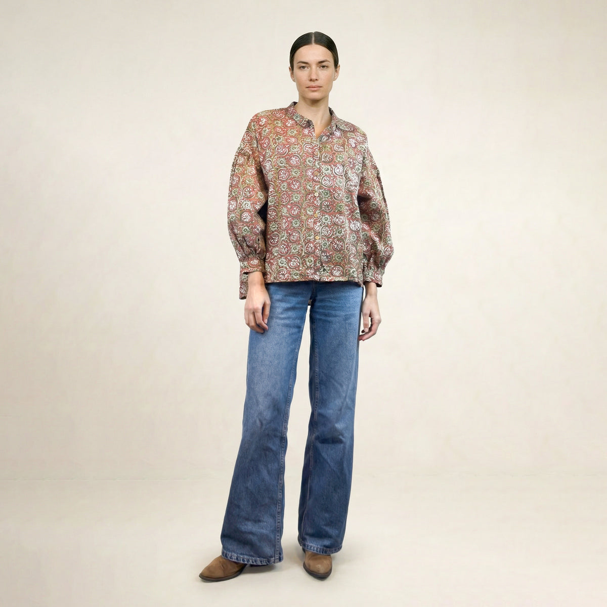 Tarena Brown Blouse