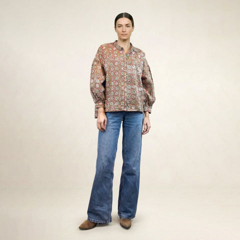 Tarena Brown Blouse
