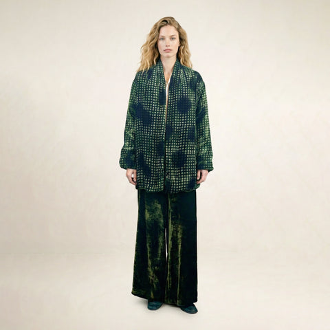 Mango Blue Quilted Coat