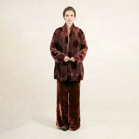 Mango Red Quilted Coat