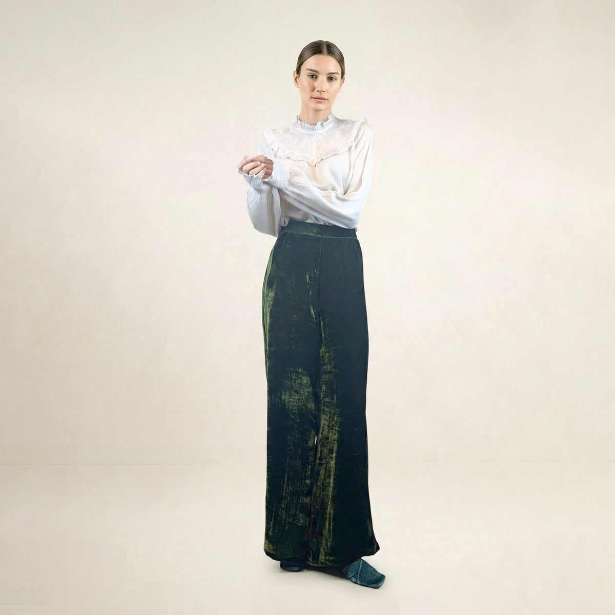 Eter Green Plain Trousers