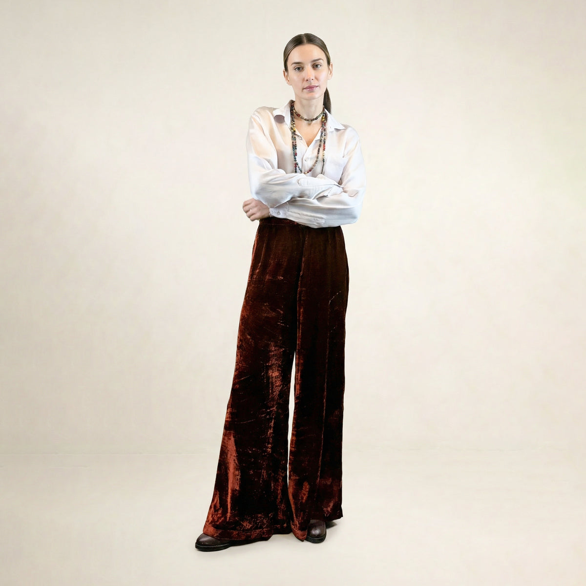 Eter Red Plain Trousers