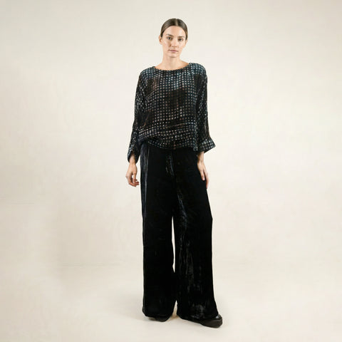 Eter Black Plain Trousers