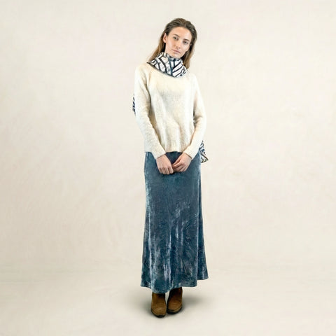 Fanda Blue Plain Skirt