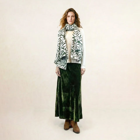 Fanda Green Plain Skirt
