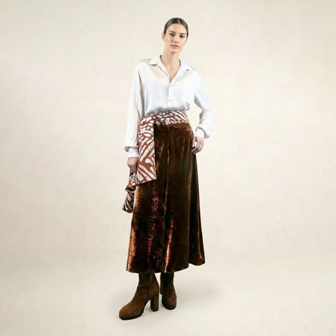 Fanda Red Plain Skirt