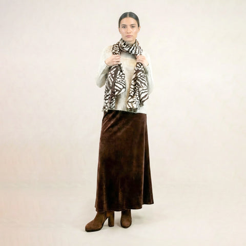 Fanda Brown Plain Skirt