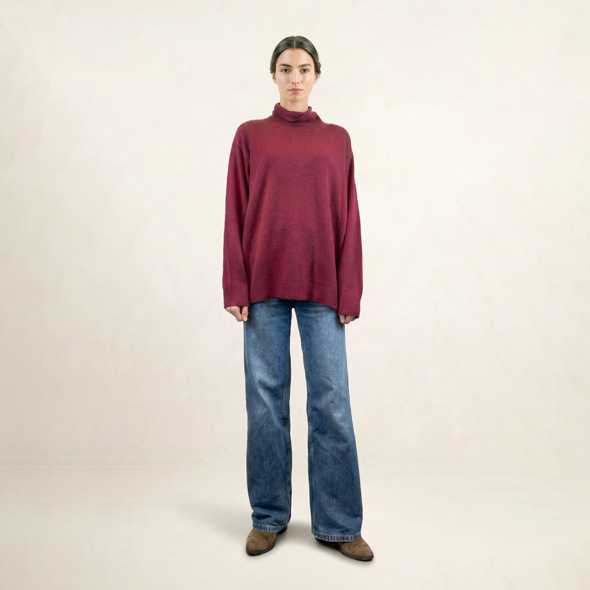 Landa Pink High Neck Sweater