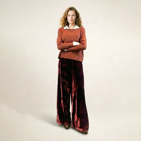 Cara Orange Round Neck Sweater