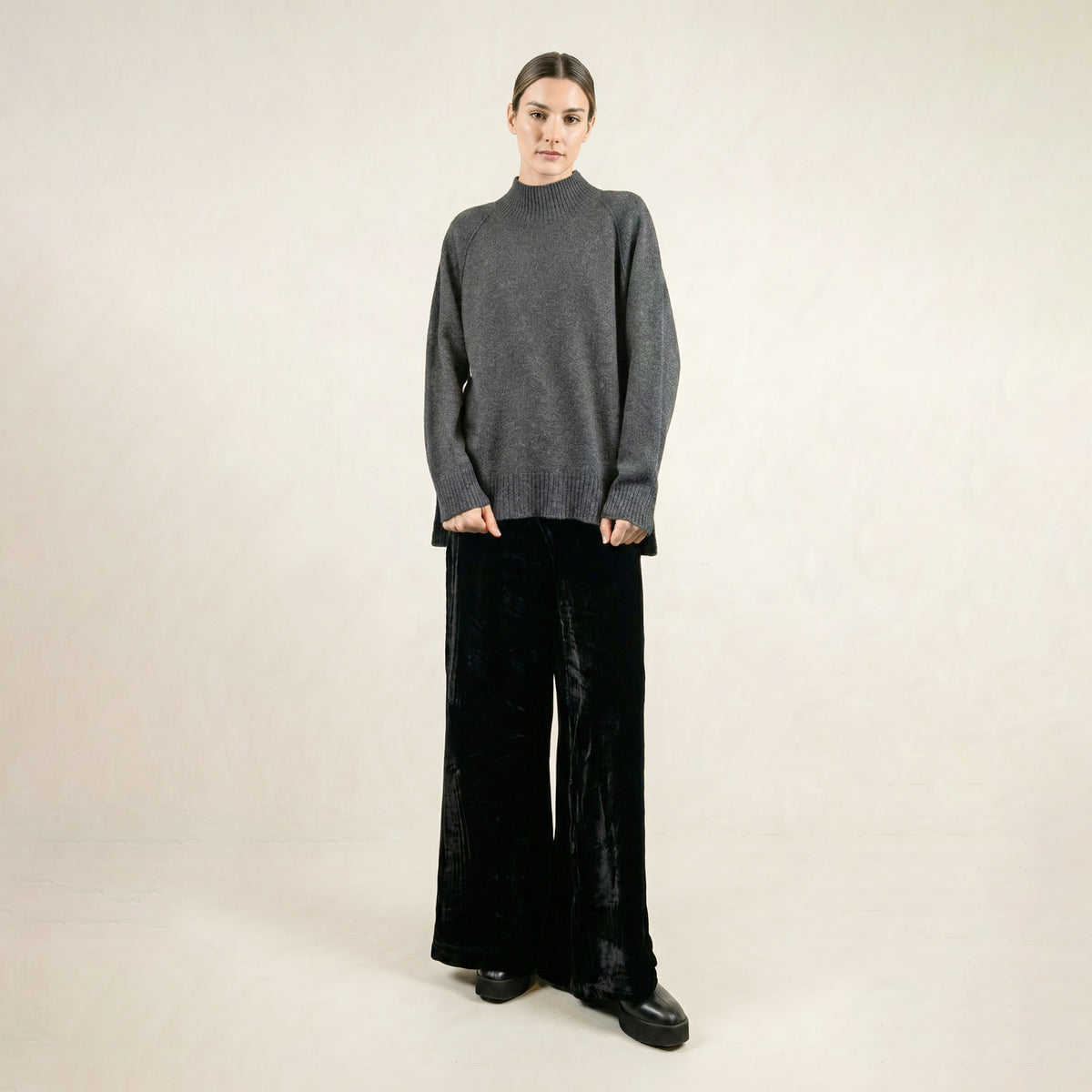 Bond Grey Small Neck Sweater