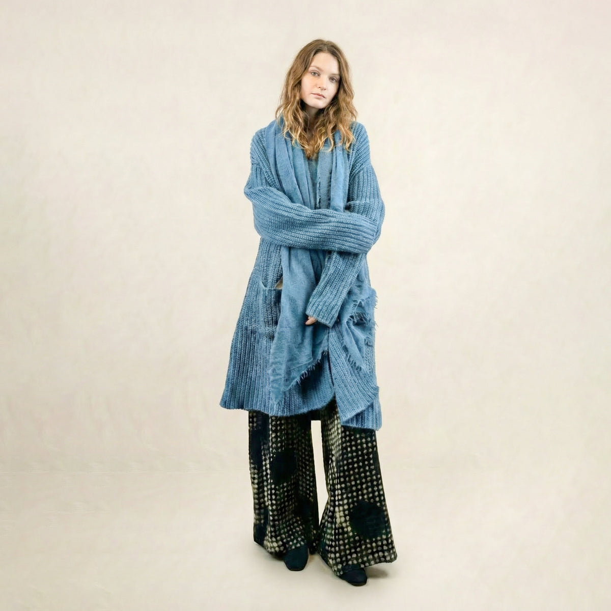 Varil Blue Loose Coat