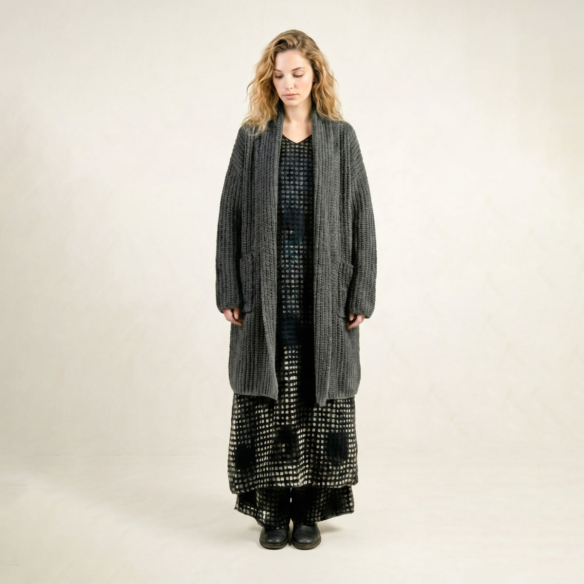 Varil Grey Loose Coat