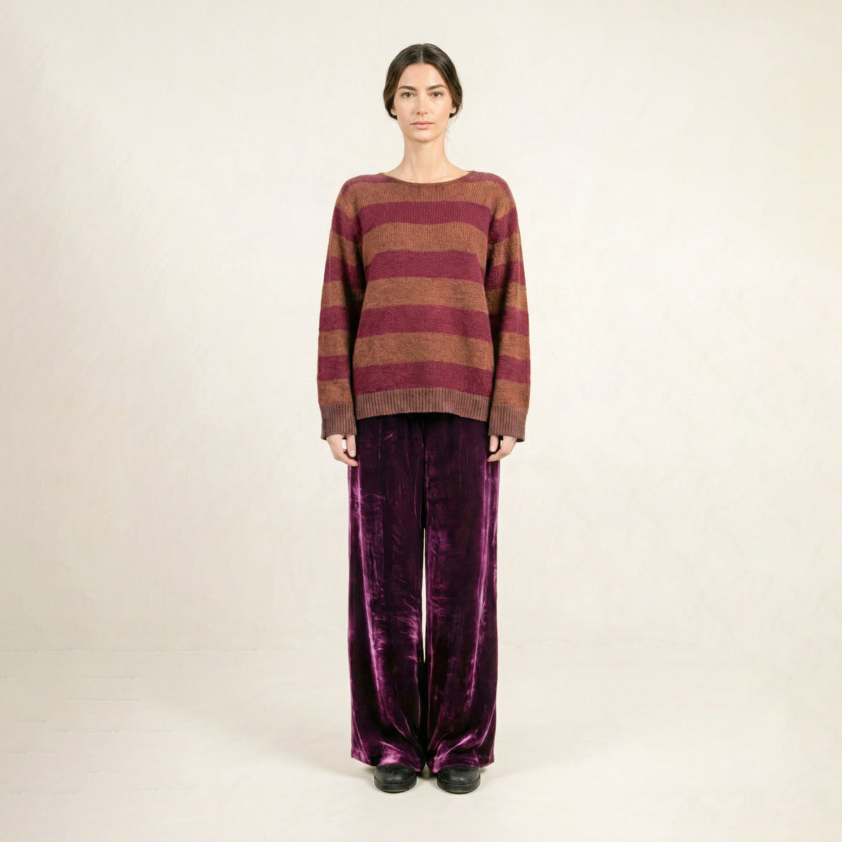 Mento Orange & Pink Stripe Sweater