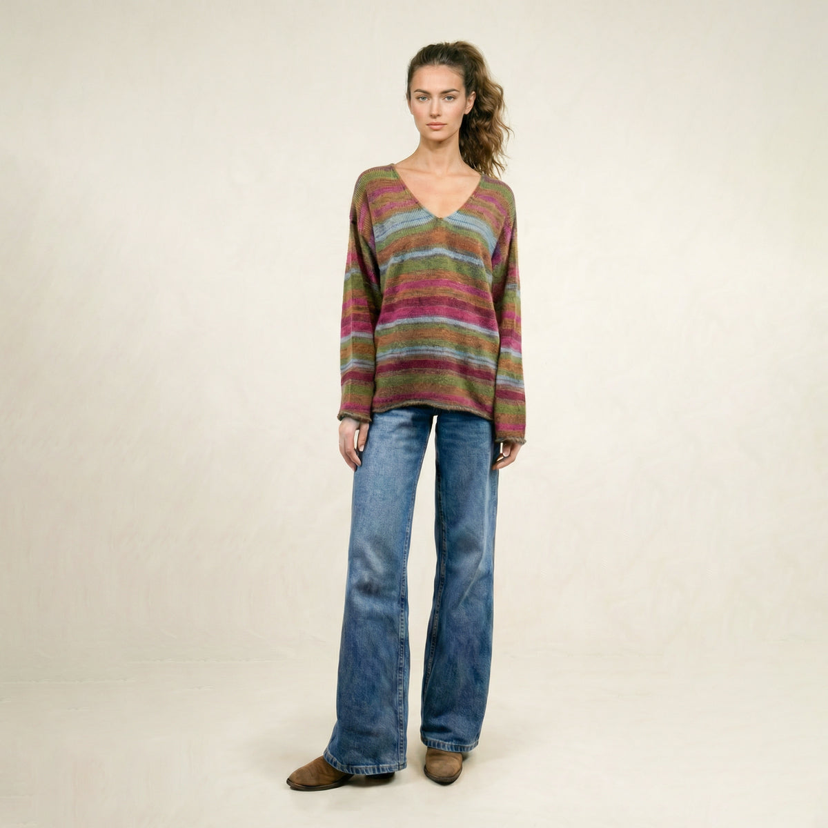 Desa Blue Green Multicolor Sweater