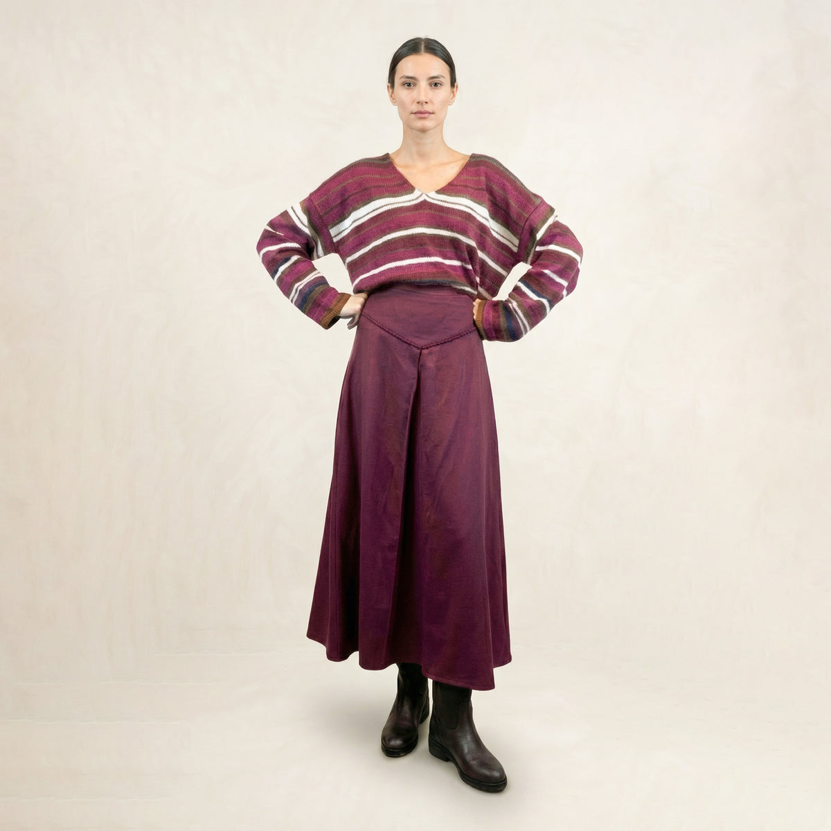 Desa Pink Brown Multicolor Sweater