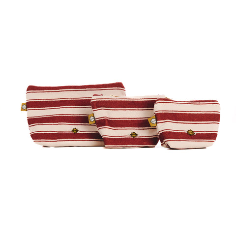 Trio brown hamptons pouch set