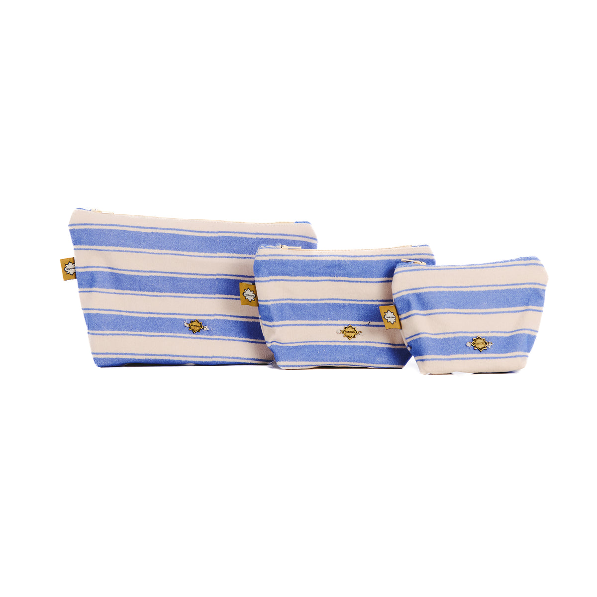 Trio purple hamptons pouch set