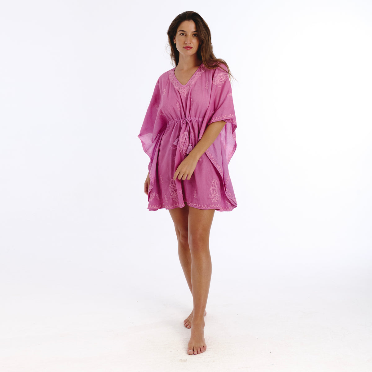 Ayla pink lucknow kaftan