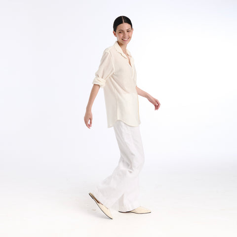 Boyfriend white plains shirt