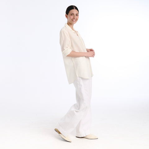 Boyfriend white plains shirt