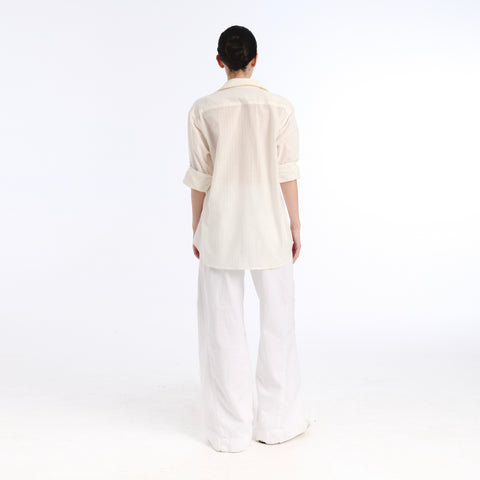 Boyfriend white plains shirt