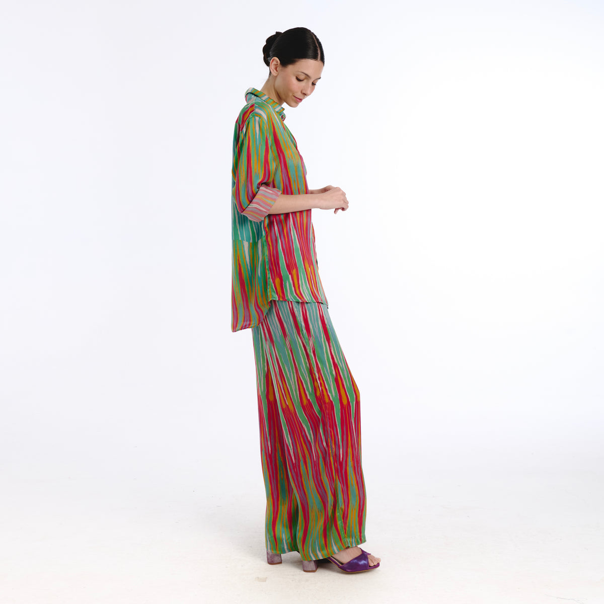 Belira blue ikat trouser