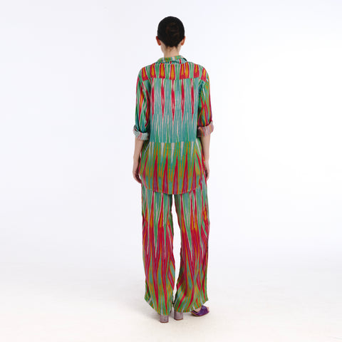 Belira blue ikat trouser