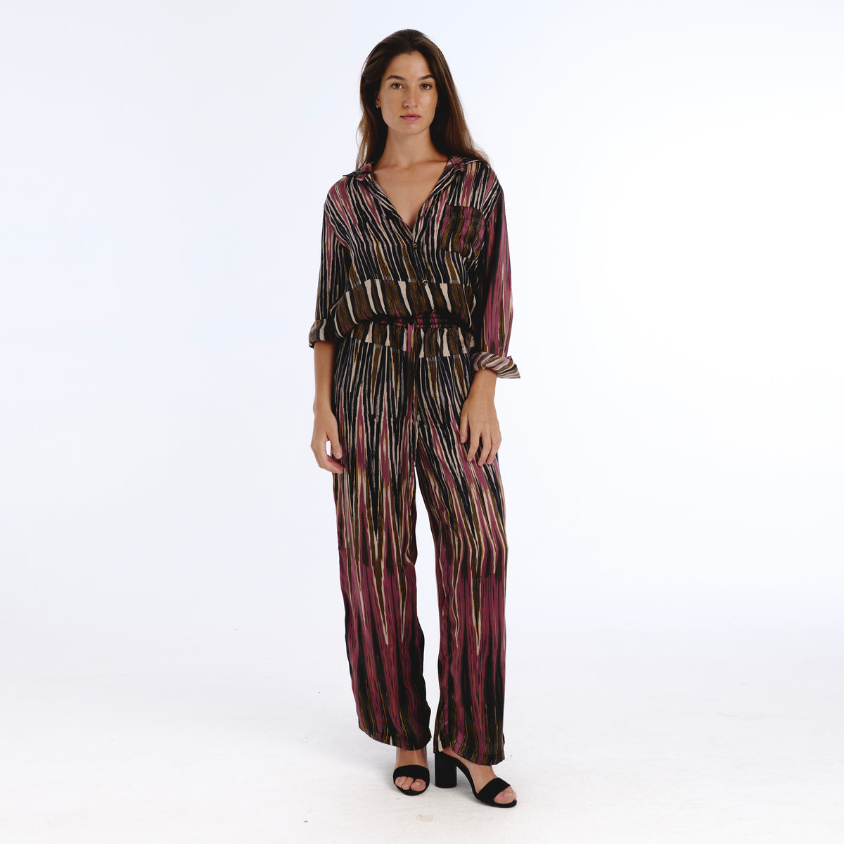 Boyfriend Brown ikat shirt