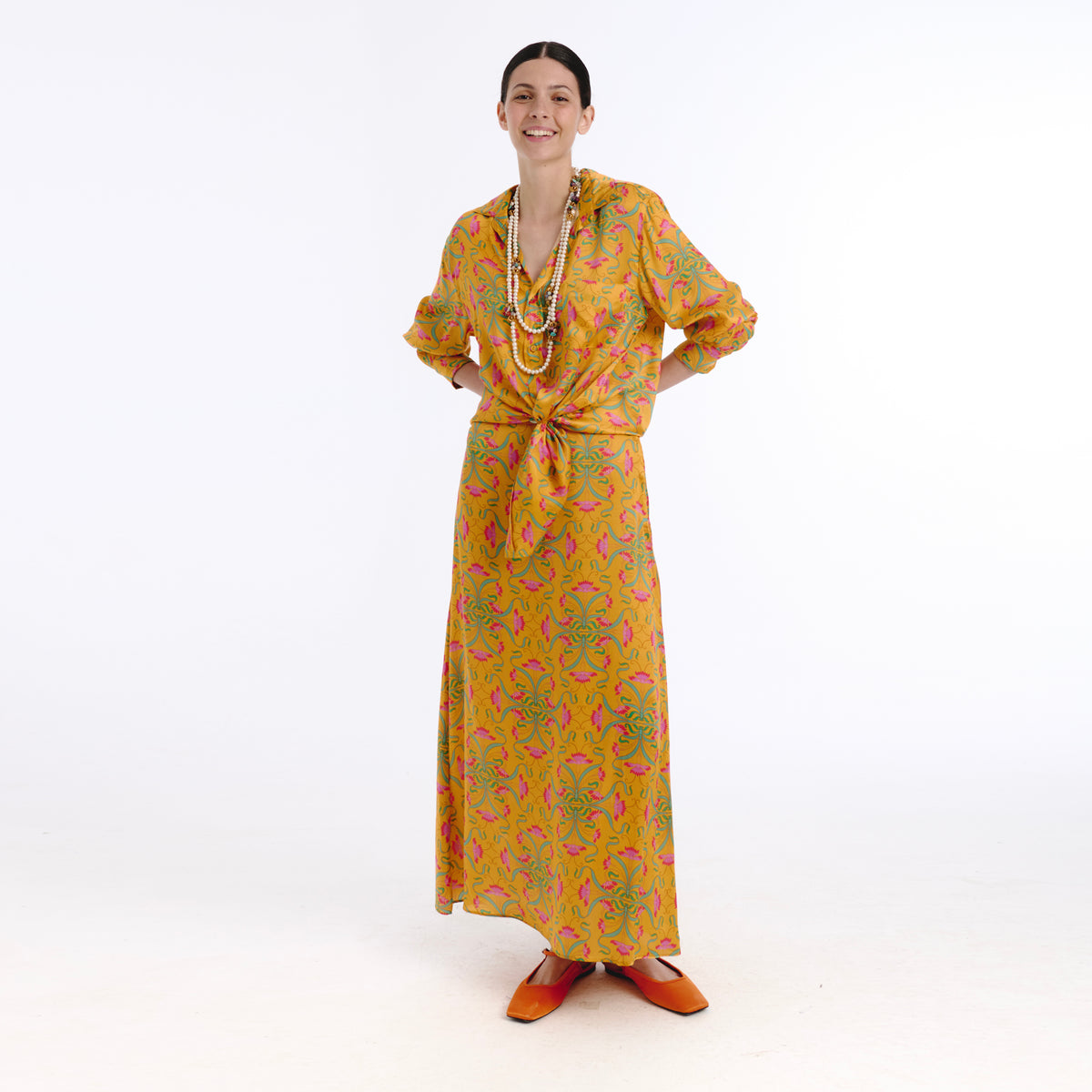 Cassia yellow blanche flower skirt