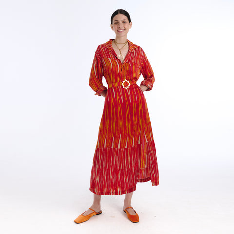 Marisa red ikat Skirt