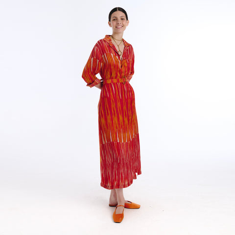 Marisa red ikat Skirt