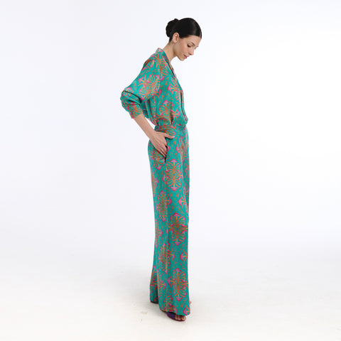Sofia blue blanche flower trouser