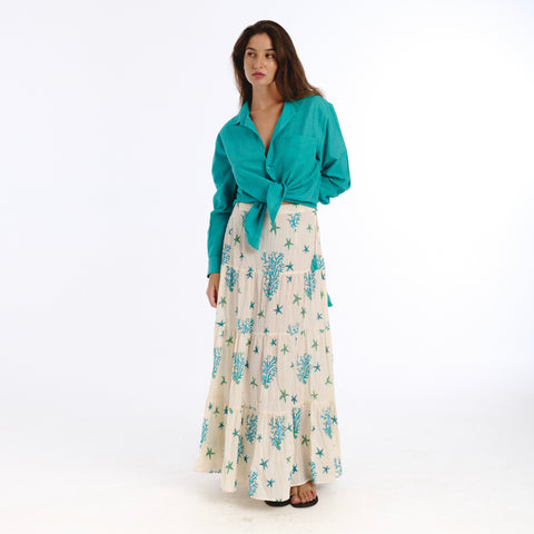 Boyfriend blue plains shirt