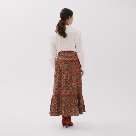 Mira brown queen skirt