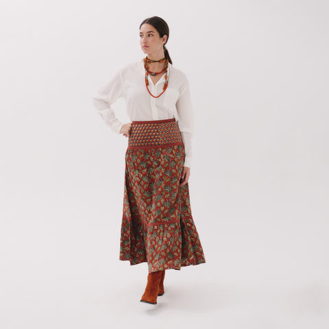 Mira brown queen skirt