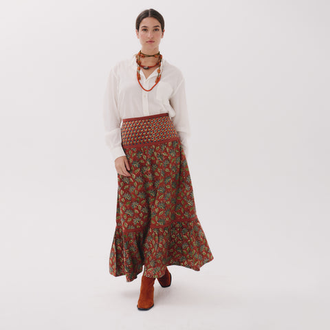 Mira brown queen skirt