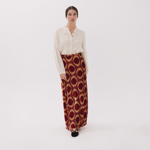 Celeste off-white viscose plain blouse