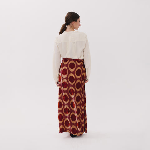 Celeste off-white viscose plain blouse