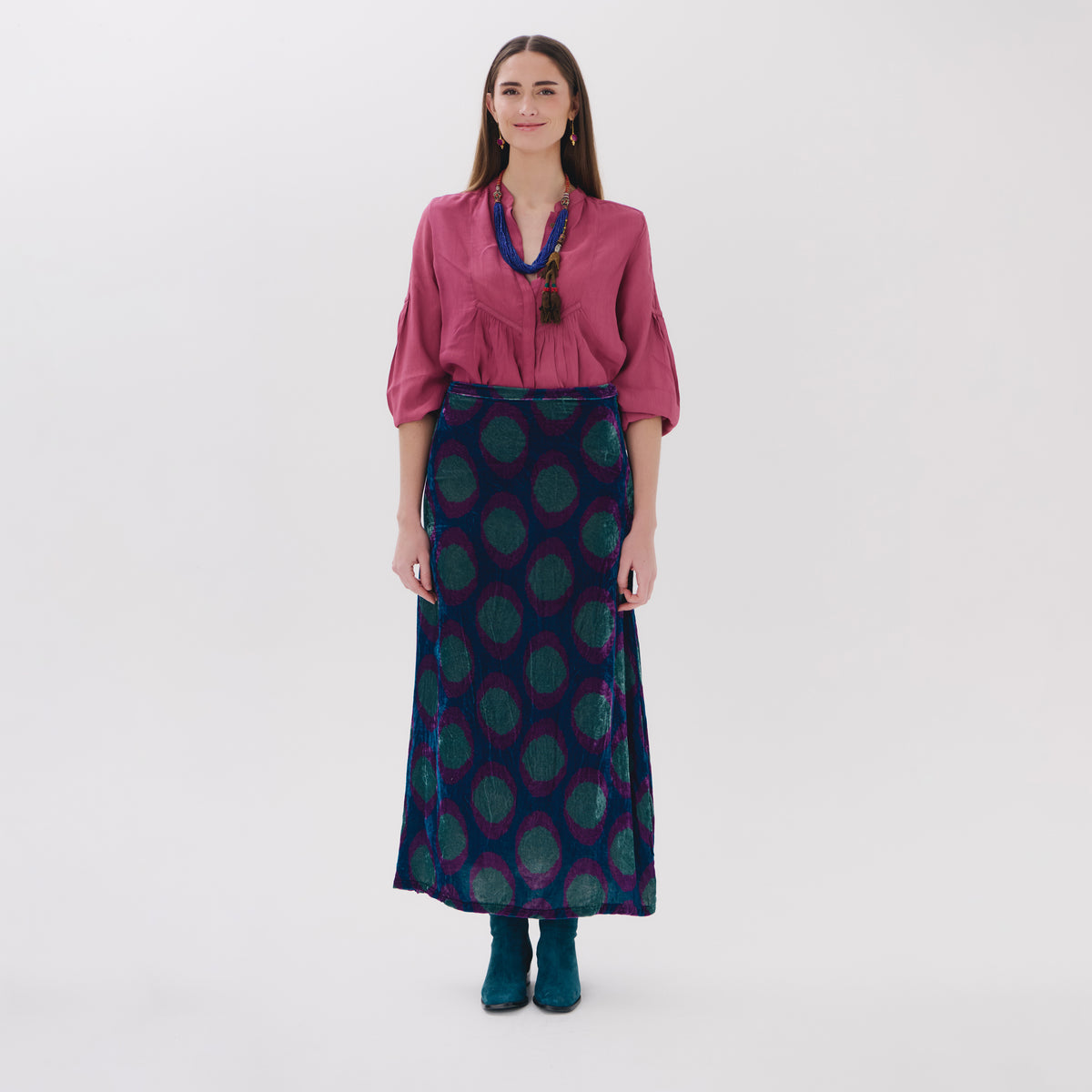 Celeste pink viscose plain blouse