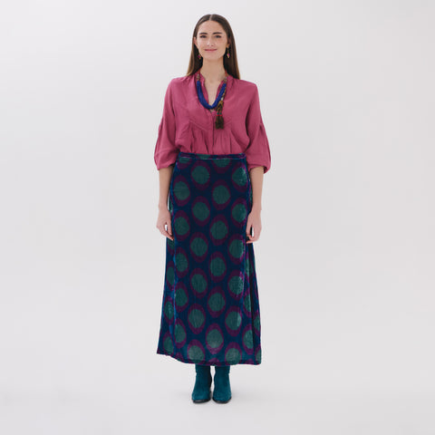 Celeste pink viscose plain blouse