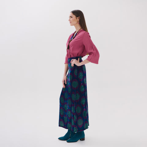 Celeste pink viscose plain blouse