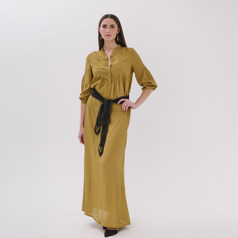 Celeste green viscose plain blouse