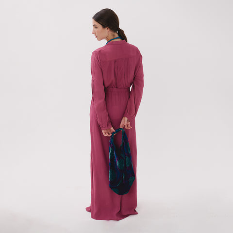 Gala pink viscose plain skirt