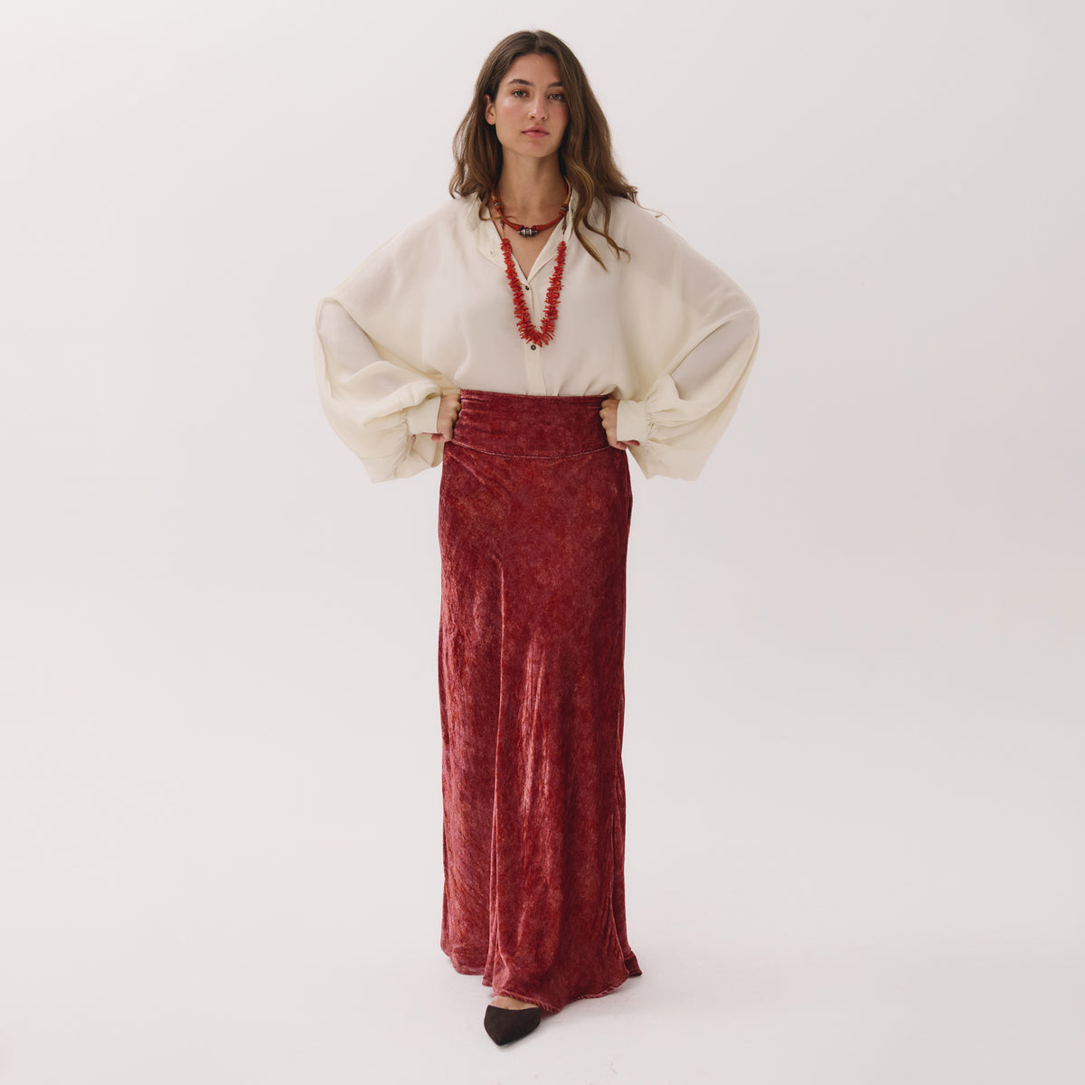 Chimere red blur skirt