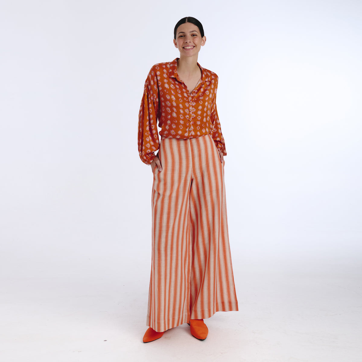 Cleo orange los soul blouse