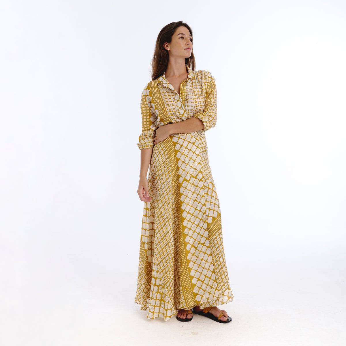 Tima yellow batik skirt