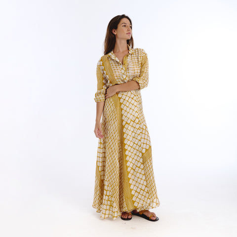 Tima yellow batik skirt