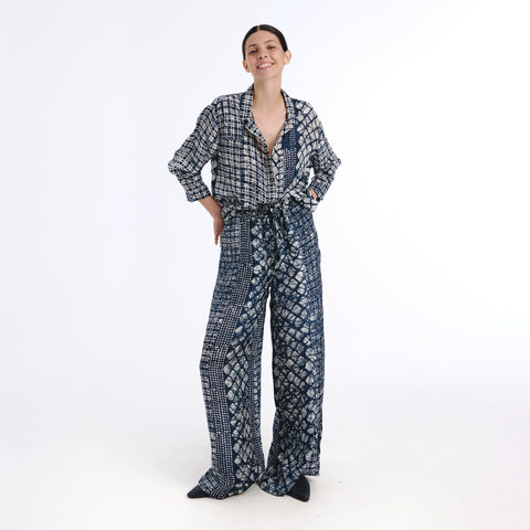 Arya blue batik trouser