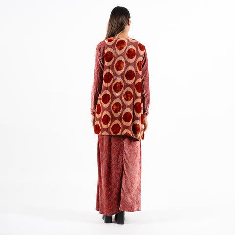 Amy red medallion vest